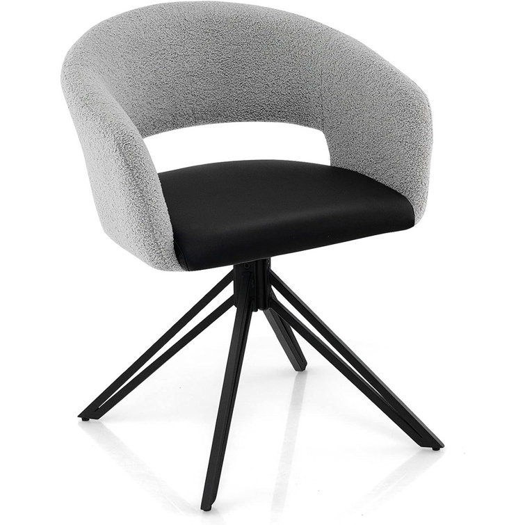 Small white desk deals chair no wheels